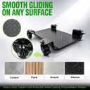 Motorcycle Center Stand Mover Dolly with Non-Slip Pad & Locking Casters