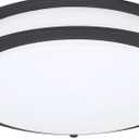 Designers Fountain Flush Mount Ceiling Light, 16 Inch Round LED DC Lighting Fixture Kitchen, Bedroom, Bathroom, and Hallway, Dimmable, 1800 Lumens, 3000K/4000K/5000K, Matte Black, EV1416C3C-43
