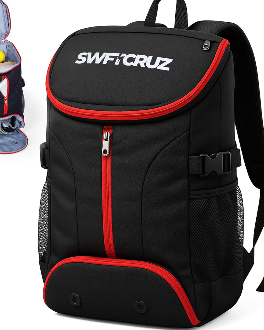 Tennis Bag, Tennis Backpack for Women and Men, Hold 2 Tennis Racket, Pickleball Paddles