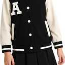 Fdqin Girls 2 Piece Outfits Skirt Set Button Up Baseball Jacket With Pleated Skirt Set Preppy Fall Winter Clothes 3-12Years