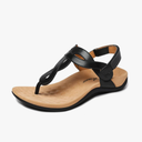 Athlefit Women's Orthopedic Arch Support Sandals Comfortable Thong T-Strap Orthotic Casual Flat Sandals Size 10