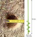 2 x TCBWFY Auger Drill Bit for Planting 1.6x16.5inch Extended Length Garden Auger Spiral Drill Bit for Planting Bulbs Flowers,Post Hole Digger for 3/8Hex Drill