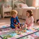 Kids ABC Rug for Playroom, Classroom Alphabet Area Carpet Playmat,Washable Toddler Mat for Baby Room,Play Room,Bedroom,Floor,Nursery (Pink,3'x5')