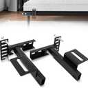 Headboard Bracket Adjustable Bed Base Bed Extra Thick Steel Universal Kit Heavy Duty No Noise No Wobble Easy Install Black Compatible Full Twin (Black)