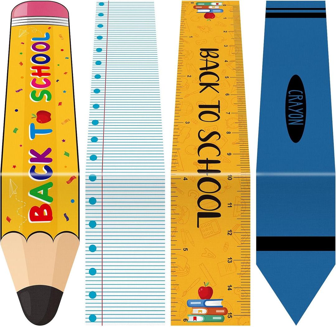 Booson Back to School Table Runner First Day of School Tablecloth, 71 x 13 inch