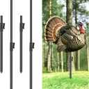 4PCS Large Size Turkey Decoy Hunting Stakes, 14"-25" Telescoping Turkey Decoy Replacement Stakes, Lightweight Decoy Poles for Outdoor Trapping Hunting Accessories