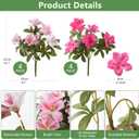 Hommyea Artificial Fake Flowers for Outdoor, 8 Bundles Faux Plants Silk Flowers Spring Decoration UV Resistant No Fade Plastic Flowers for Outside Planters Home Porch Patio Yard Garden Decor