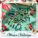 Mudder 240 Pcs Christmas Replacement Mini Light Bulbs with Green Base Christmas Tree Incandescent Wire String Lights Replacement Bulbs for Xmas Indoor Outdoor Decoration(Multicolor,6v X 0.08a)