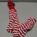 Leg Avenue Women's Nylon Striped Tights (White/Red)