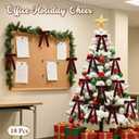 18 Pcs Burgundy Velvet Bows for Christmas Tree  Burgundy Velvet Christmas Tree Bows, Holiday Decorations for Garland Wreath Bow (5 * 7", 1" Wide)