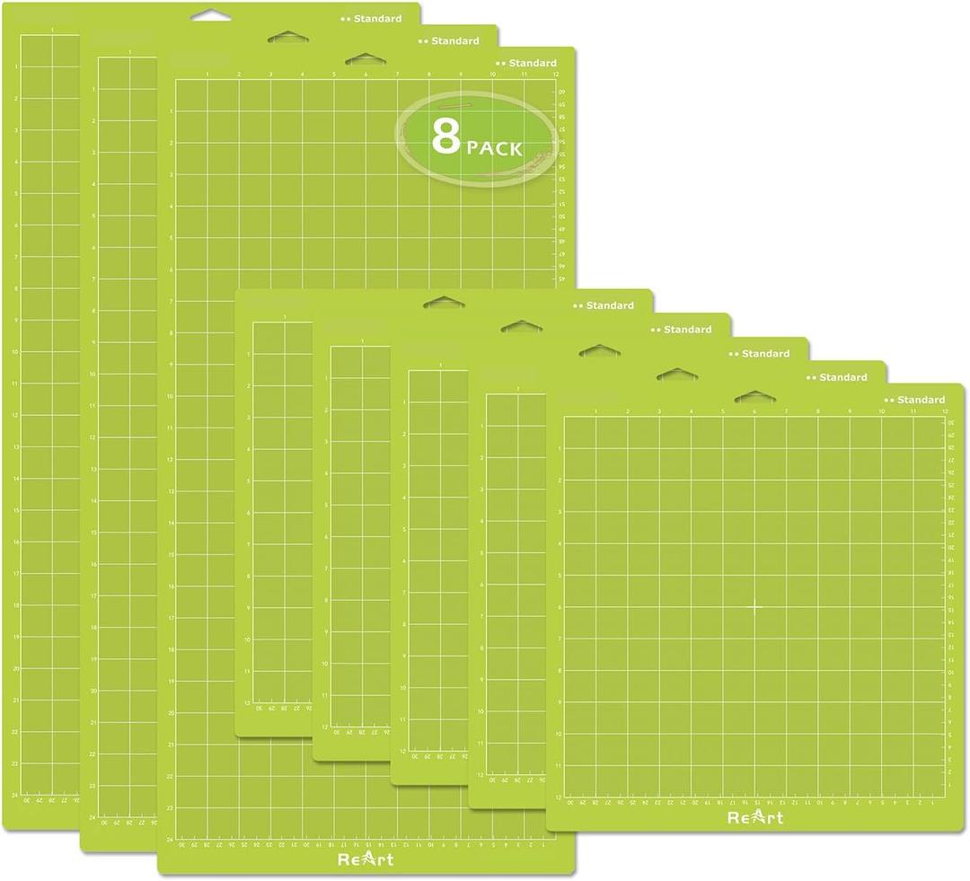 ReArt Cutting Mat - Standard 12x24 Inch 3 Packs and 12x12 Inch 5 Packs, Large