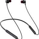 Rythflo Bluetooth Headphones,V5.2 Wireless Bluetooth Earbuds w/Mic in-Ear Magnetic Neckband Earphone 30Hrs Playtime, IPX7 Sweatproof Deep Bass Headset for Phone Call Music Sports (Black&Red)