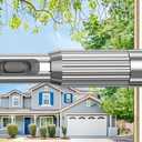 ZipGlo Tension Curtain Rod Silver Shower Rod 40-185IN Long Curtain Rods No Drilling Adjustable Tension Rods of Shower or Bathroom Outdoor Window Patio Diameter 1.26In