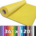 PerkHomy 36" x 1,440" (120') Lemon Yellow Kraft Paper Roll for Craft Bulletin Board Paper Art Table Covering Crafting Gift Wrapping Bouquet Packing Parcel 80GSM 55LB (Lemon Yellow, 36" x 120')