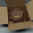 6PCS Wooden Risers for Display Wood Cake Stand for Party Round Food Risers for Buffet Wooden Holder Rustic Riser for Decor Tiered Tray Decor Home Kitchen (Rustic, 6 PCS (8, 6, 5))