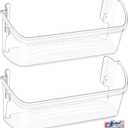 [2 PACK] UPGRADED 242126602 Refrigerator Door Bin Shelf Replacement For Frigidaire Door Shelf Replacement -LFSS2612TF0 LFSS2612TF4 Frigidaire Door Bin Bottom Shelf Parts 2421266 PS12364199 Shelves