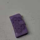 Asuwish Phone Case for Samsung Galaxy S20 5G 6.2 inch Zipper Wallet Detachable Cell Cover with Tempered Glass Screen Protector Crossbody Strap Flower Card Holder S 20 20S UW S2O G5 Women Girls Purple