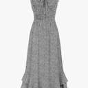 GRACE KARIN Women's 2025 Summer Floral Boho Dress Square Neck Strapped Swing A Line Sundress Beach Long Maxi Outfits, size XL