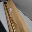 Lwiiom Heavy Duty Curtain Rods,1 1/4" Large Diameter Premium Nonadjustable Curtain aRod,42in/3.5ft Custom Window Treatment Rods with Durable Aluminum Brackets and End Caps,Gold Finish