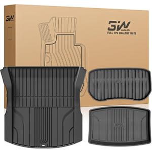 3W Cargo Liner Fit for 2024 2025 2026 Tesla Model 3 Highland,Trunk Mat Set