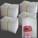 200Pcs Bubble Out Bags&Pouches, 6"x8" Clear Bubble Pouches Wrap Bag, Double Walled Bubble Cushioning Bags for Moving and Storage, Shipping and Packing Supplies for Dishes Glasses Plates