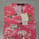 SSLR Pack Hawaiian Shirt for Men Flamingo Short Sleeve Casual Button Down Shirts Summer Beach Shirt (Pink, XXXL)
