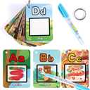 Water Coloring Books for Toddlers, Aqua Painting Book for 18+ Months, Magic Paint Set for 2 3 4 5 Years Old, Alphabet Flash Cards ABC Learning, Road Trip/Airplane Travel/Car Activities Essentials Kids