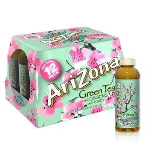 Arizona Green Tea with Ginseng and Honey, 16 Fl Oz (Pack of 12) (EXP 02/03/27)