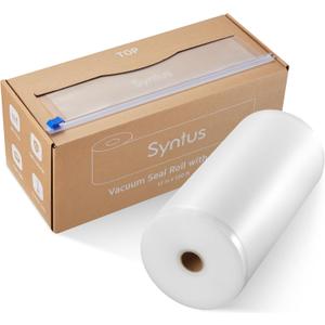 Syntus 11" x 150' Vacuum Sealer Bags for Food with Cutter, Vacuum Sealer Bags Roll Keeper BPA-free Heavy-duty Commercial Grade for Food Storage, Meal Prep and Sous Vide