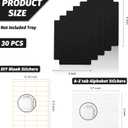 30 Pcs Black Name Badge Dividers 3" x 4"Trading Card Dividers Plastic with A-Z tab Alphabet Stickers Blank DIY Stickers Recipe Index Cards Tray Index Cards Organizer for Note ID Not Included The Tray