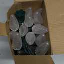 Brizled C9 Christmas Lights Cool White 16FT 25 LED 120V UL Certified Faceted Outdoor Christmas String Lights Connectable Xmas Tree Light for Tree, Holiday, House, Roof Decor