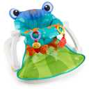 Fisher-Price Portable Baby Chair Sit-Me-Up Floor Seat with Developmental Toys & Machine Washable Seat Pad, Froggy (1 Count (Pack of 1))