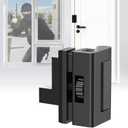 Portable Door Lock for Travel Hotel Safety- 800lbs Child Proof Security Reinforcement Lock for Inward Swing Front/Inside Doors,Top Mount Latch for Toddler,Baby Room,Kids,Apartment Use,Black