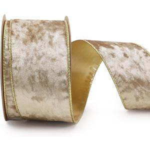 LaRibbons Brown Velvet Ribbon Wired, Luxury Christmas Ribbon for Gift Wrapping, Tree, Wreath Bows, Outdoor and Holiday Decor  2.5 Inch x 10 Yards