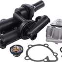 NewYall Engine Water Pump and Thermostat Assembly for Chrysler 200 2011-2014, Sebring 2007-2010, Jeep Compass/Patriot 2007-2017, Dodge Avenger 2008-2014, Caliber 2007-2012, Journey 2009-2020