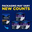 TENA Men Overnight Incontinence Guard, Bladder Control, Discrete, Overnight Absorbency, 120 Count