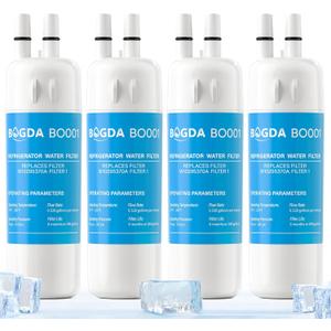 BOGDA W10295370A Water Filter Replacement Compatible with Whirlpool, Kenmore, and Maytag Replaces EDR1RXD1, WHR1RXD1, Filter 1, KAD1RXD1, P8RFWB2L, P8WB2L, P4RFWB, P5WB2L, 46-9081, 9930, 4 Packs