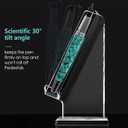 SANRUI Acrylic Pen Holder Desktop Display, Vertical Fountain Pen Pencil Stand Ballpoint Showholder, Clear Makeup Brush Rack, Paintbrush Drying Support Organizer Desk for Exhibitions,Office,Store Use