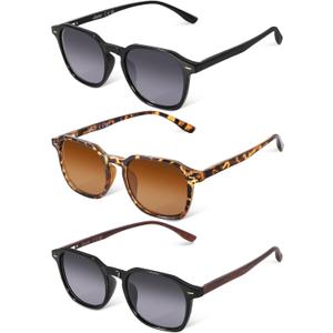 LADEESSE Reading Sunglasses for Women, Stylish Reading Glasses, Lightweight Square Readers for Men & Women