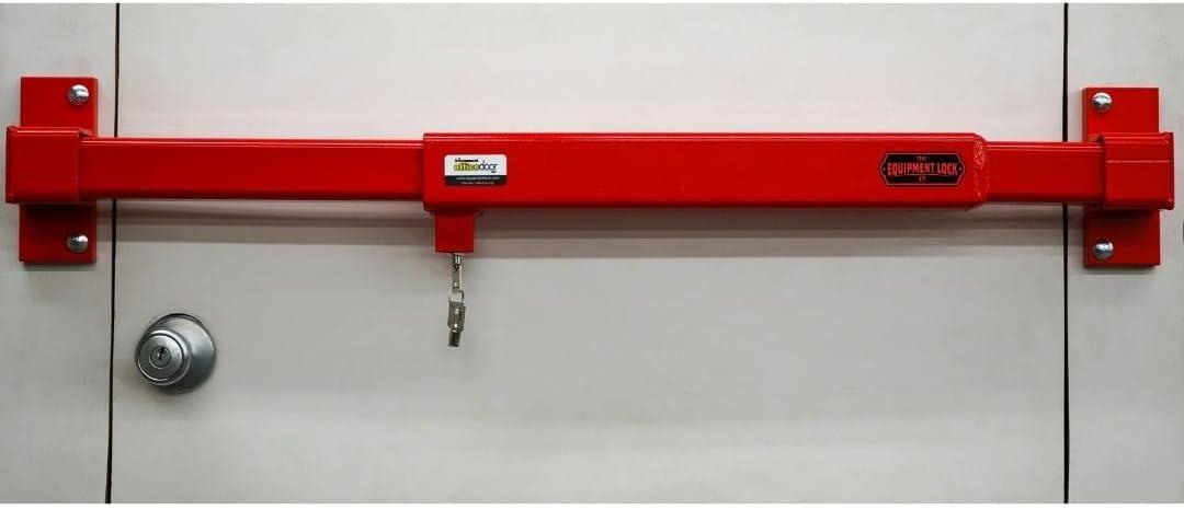 Equipment Lock Adjustable Door Security Bar - Security Lock Bar and Job Site Door Lock for Office Trailers, Warehouse Doors and Home Defense (Keyed Differently) Equipment Lock Adjustable Door Security Bar - Security Lock Bar and Job Site Door Lock for Office Trailers, Warehouse Doors and Home Defense (Keyed Differently)