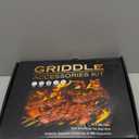 18PCS Griddle Accessories Kit, Flat Top Grill Accessories Set for Blackstone and Camp Chef, Grill Spatula Set with Enlarged Spatulas, Basting Cover, Scraper for Outdoor BBQ