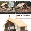 KingCamp Camping Tent with Floor 6-8 Person, Canvas Hot Tent with Stove Jack, Waterproof & Windproof Cabin Tent for Family Camping & Outdoor Parties