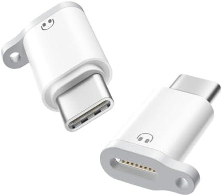 Denlane Lightning to USB C Audio Adapter for Heaphones Support Line Control, 2 Packs USBC Male to Lightning Female Earbuds Adapter, Not for Charging/Data Transfer, USB-C for Apple iPhone 17 16 15/iPad
