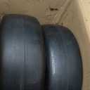 13x5.00-6 Flat Free Lawn Mower Tires and Wheels 3/4" 5/8" 1/2" Ball Bearings, 13x5x6 Zero Turn Mower Front Tires, Smooth Tires for Commercial Grade Lawn 3.25"-5.25" Adjustable Centered Hub (White)