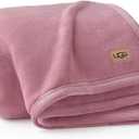UGG Coco Plush Fleece Throw Blanket Soft & Cozy Blanket for Couch, Bed & Sofa, Perfect for Home Decor, House Warming Gifts or Luxurious Birthday Gifts for Women, 50" x 70", Pink Dusty Orchid
