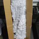 MKSY 10FT Artificial Christmas Tree, Full Premium Hinged Artificial Pine Tree with 1850 Branch Tips Metal Stand for Outdoor & Indoor (White)