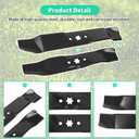 IDEASURE 942-04125 & 942-04124 Lawn Mower Blades Kit for 46" Deck, Compatible with Cub Cad et i1046 LT1045 LT1046 Toro MTD Troy-Bilt, Replaces 742-04124, 742-04125, 742-0612, 942-0612, 3 Pack