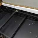 VEVOR Kitchen Island Cart, 35" Wood Top Mobile Carts with Storage Cabinet, Rolling Table with Drop Leaf, Spice Rack, Towel Bar, Adjustable Shelf, Drawer, and Hooks, Portable Islands on Wheels, Black