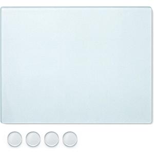 Nuanchu 16 x 12 x 0.2 Inch Tempered Frosted Glass Paint Muller Slab Mineral Pigment Grinding Plate for DIY Oil Painting Watercolor Oil Acrylic Painting