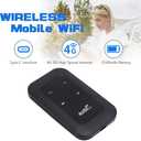 LICAEVEY 4G Portable WiFi Hotspot, 300Mbps High Speed Mobile Router with SIM Card Slot and Indicator Display, 10h Battery for Travel, Supports 10 Devices, for Travel, Home, Gaming
